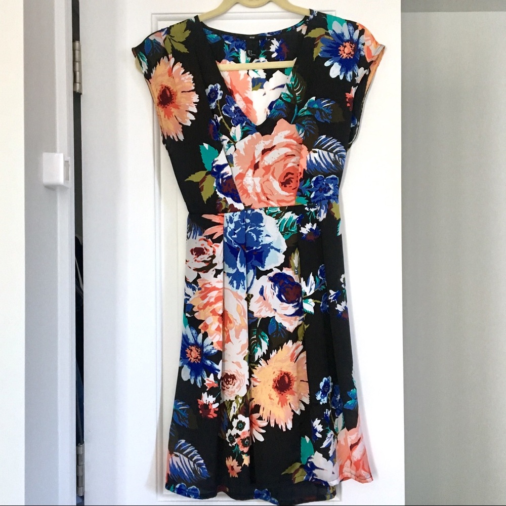 Floral fit and flare dress